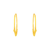 22k Yellow Gold Medium Patterned with Fringes Earrings